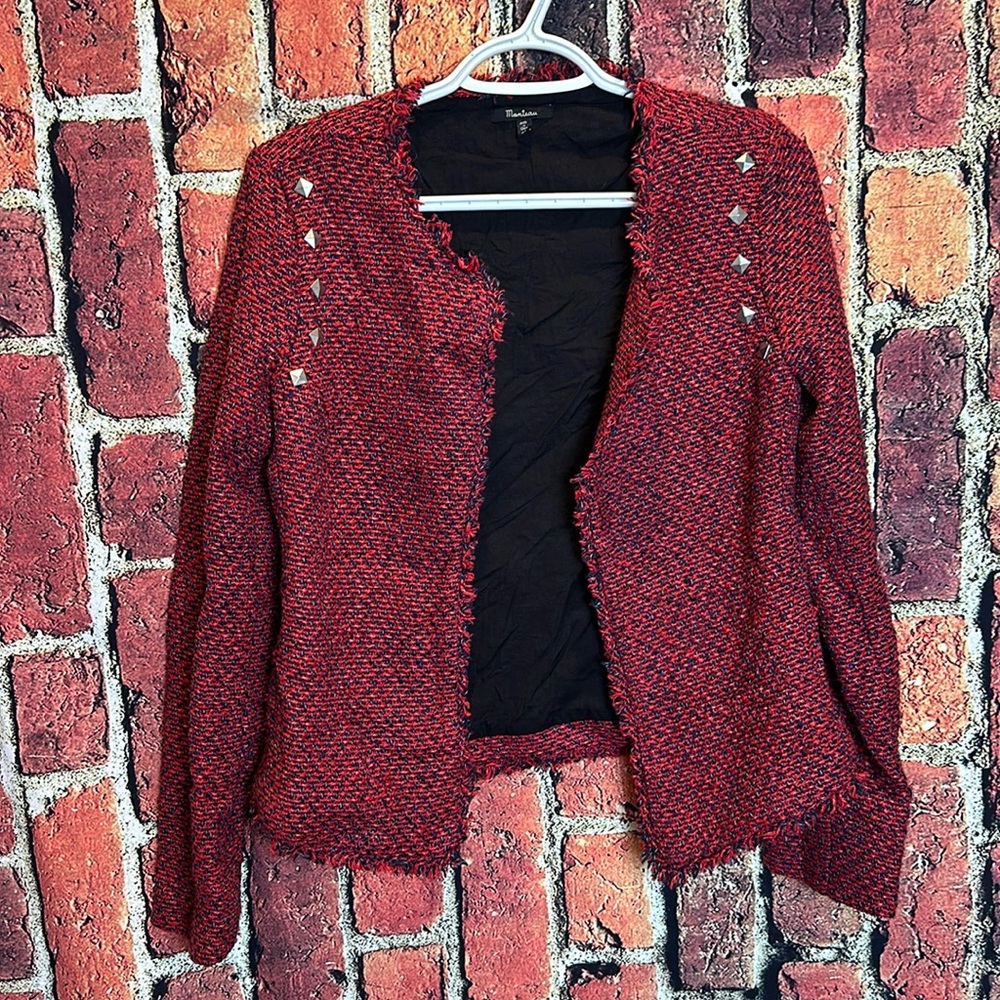 Monteau Women’s Studded Waist-length Blazer size medium